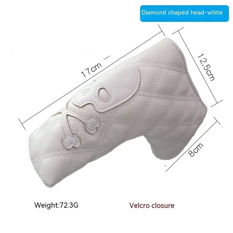 Golf straight bar putter sleeve in a selection of colourful designs with PU waterproof outer and fleece lining.