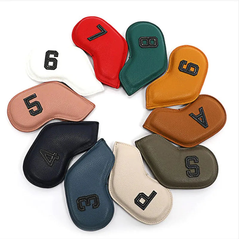 10 digital printed golf club headcovers in various colours and patterns for complete club protection