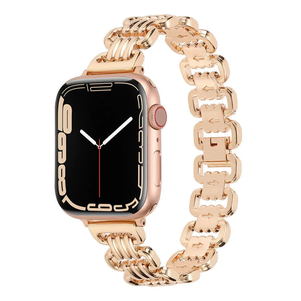 Alloy metal replacement bracelet for Apple Watch in silver colour