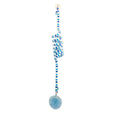 Hanging cat toy with long spring, inflatable ball, bell, and suction cup in various colours