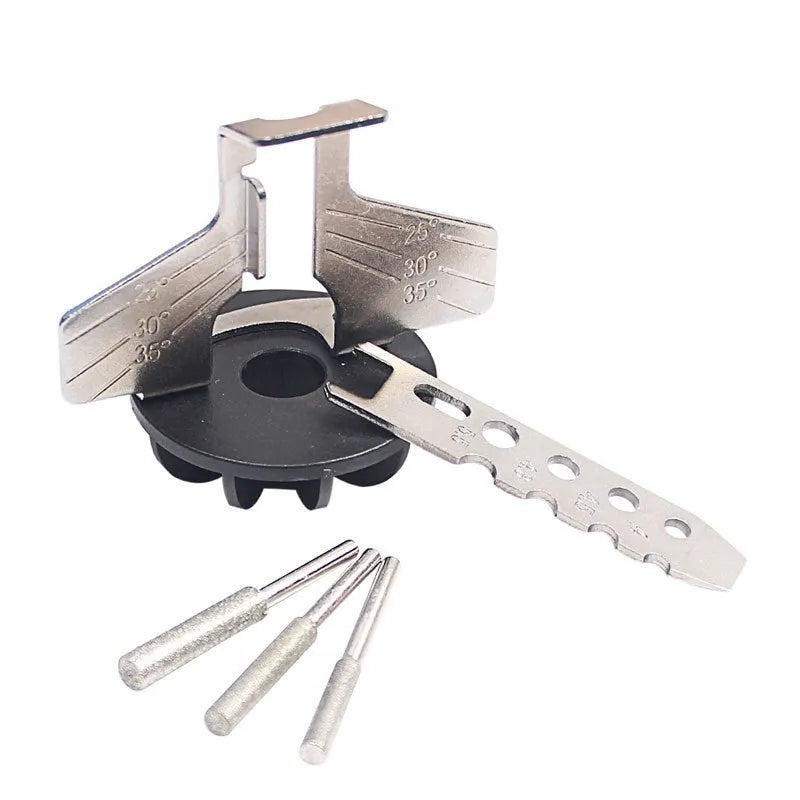 Silver mini electric chain grinder with 20mm blade for band saw sharpening
