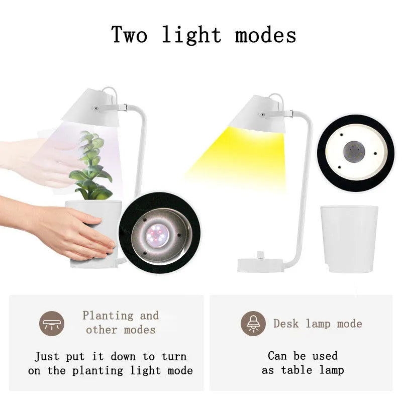 White plastic desktop hydroponic growing system for soilless plant cultivation