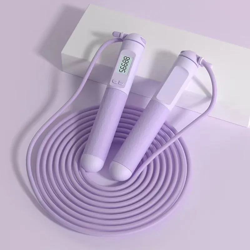 ABS plastic skipping rope with bearing mechanism in various colour options for fitness training