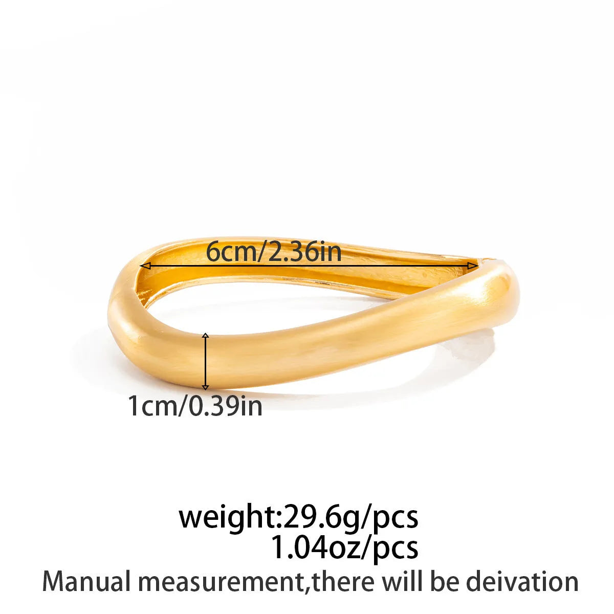 All-match matte texture spring bracelet ornament alloy electroplated ellipse design gold silver bracelet