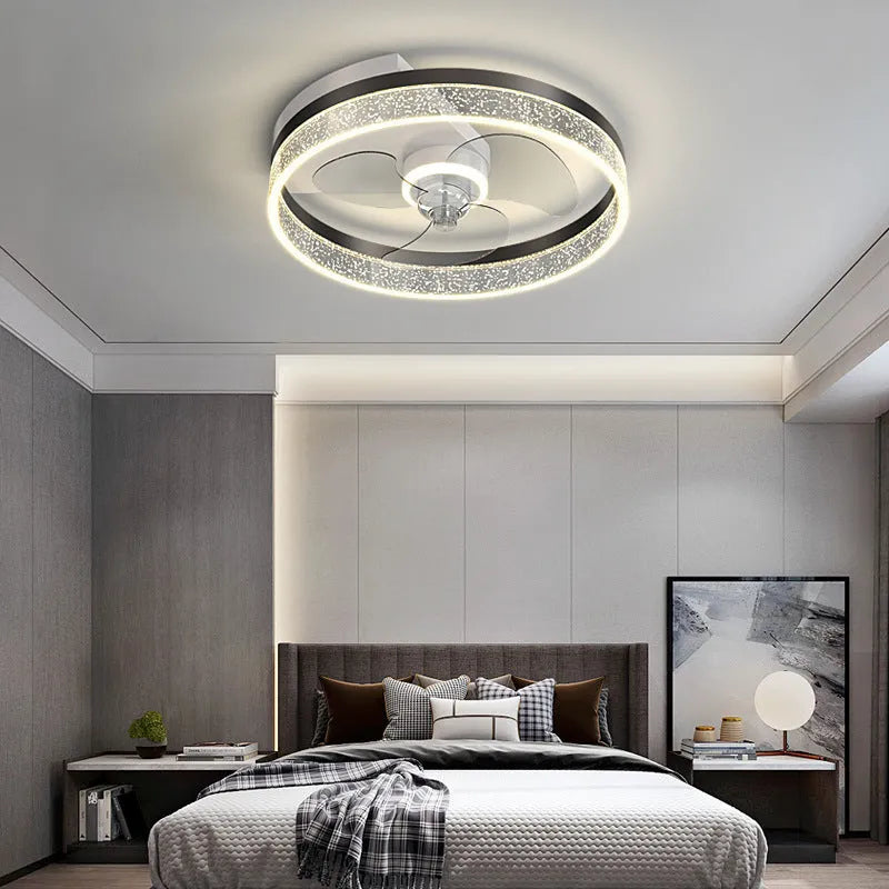 Landi modern simple Nordic style ceiling fan light for a children's bedroom in one of seven available colours.