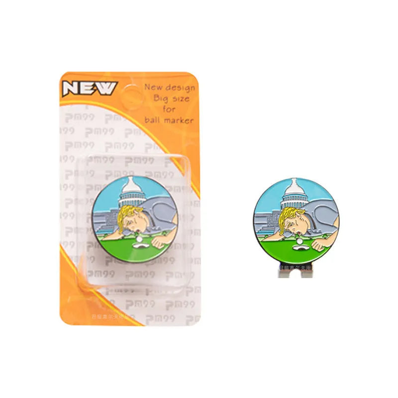Zinc alloy golf hat clip with engraved personalised design options