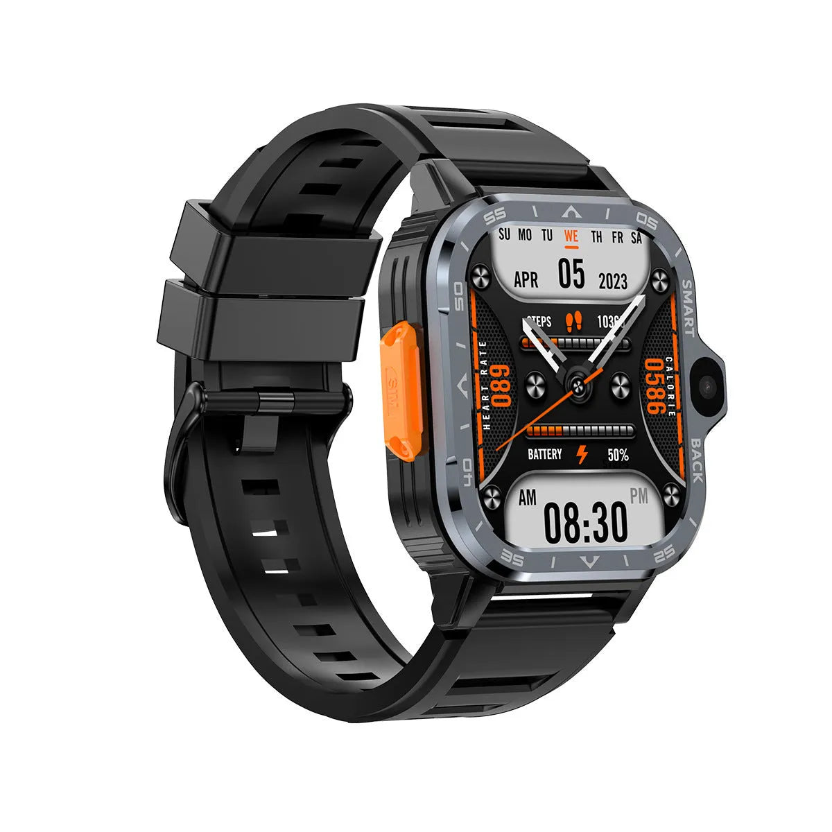 Student smart watch with TFT screen, Bluetooth calling, heart rate monitoring, NFC, Black colour variant