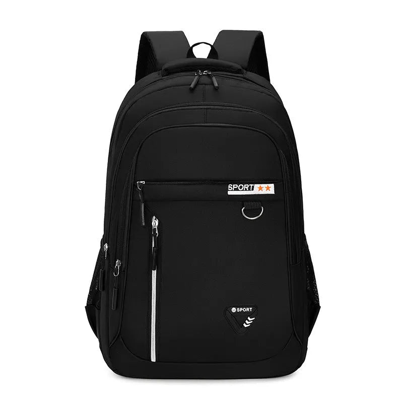 Men's Oxford cloth schoolbag with air cushion straps in black, blue, green or red colours