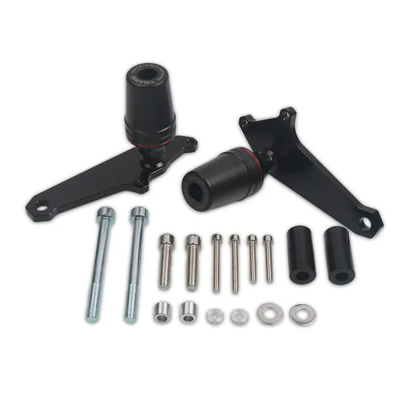 Honda CBR500R body anti-drop ball protection set in black with rods and glue
