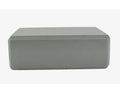 Pure colour EVA yoga brick, thick non-slip mat, and cotton tension band on a floor, in blue, purple, pink, red, black, gray