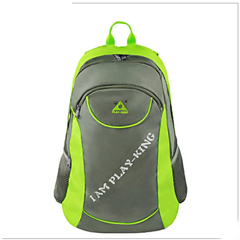 Multi-functional outdoor backpack with folding chair, tubular steel frame, 36-55L capacity, available in green blue black red