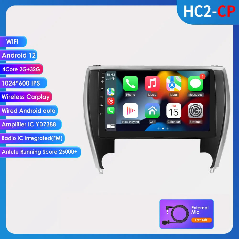 10-inch vehicle-mounted MP5 car navigator for Toyota Camry 2015 dashboard installation