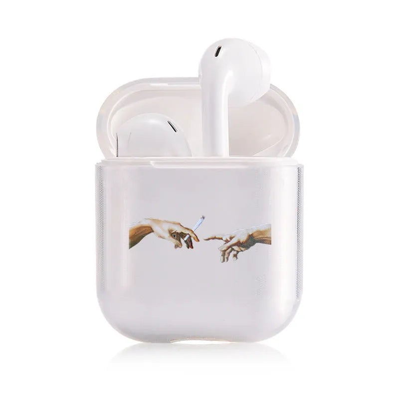 Clear transparent plastic protective cover for Apple AirPods and AirPods Pro charging case