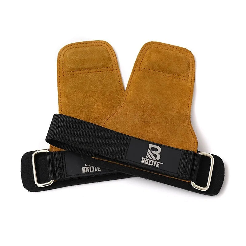 Brown wrist protectors for fitness training and pull-up exercises