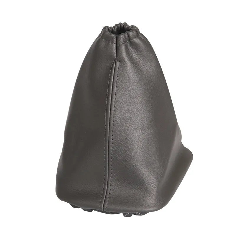 Black leather car shift lever dirt-proof cover for manual gearstick protection