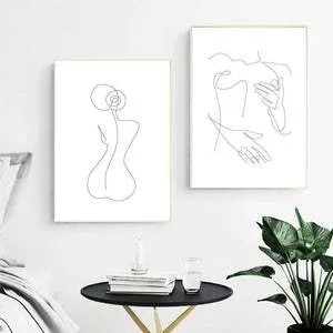 Frameless canvas wall art with spray painting finish in four sizes and colour styles