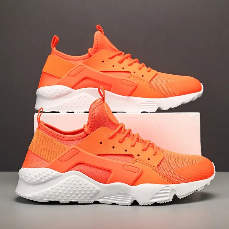 Men's low-top mesh casual shoes with cross shoulder straps and lace-up closure