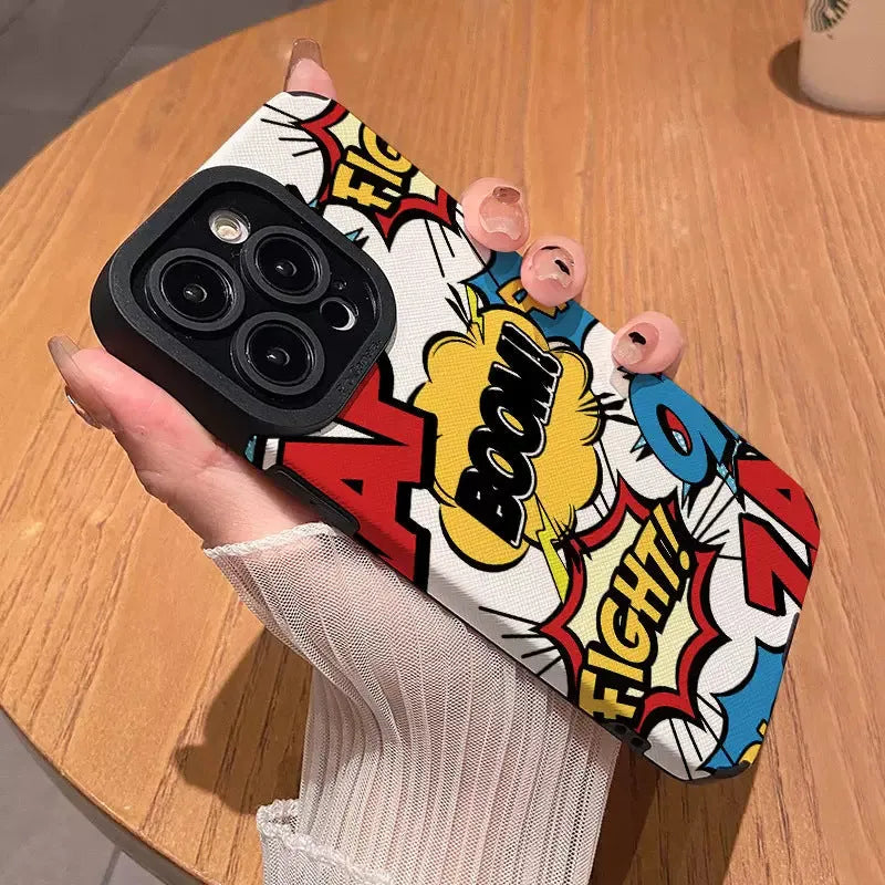 White leather pattern silicone all-inclusive phone case for Apple iPhone with anti-fingerprint surface