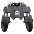 AK66 black six-finger gamepad controller with rotatable lever for PUBG on mobile phones