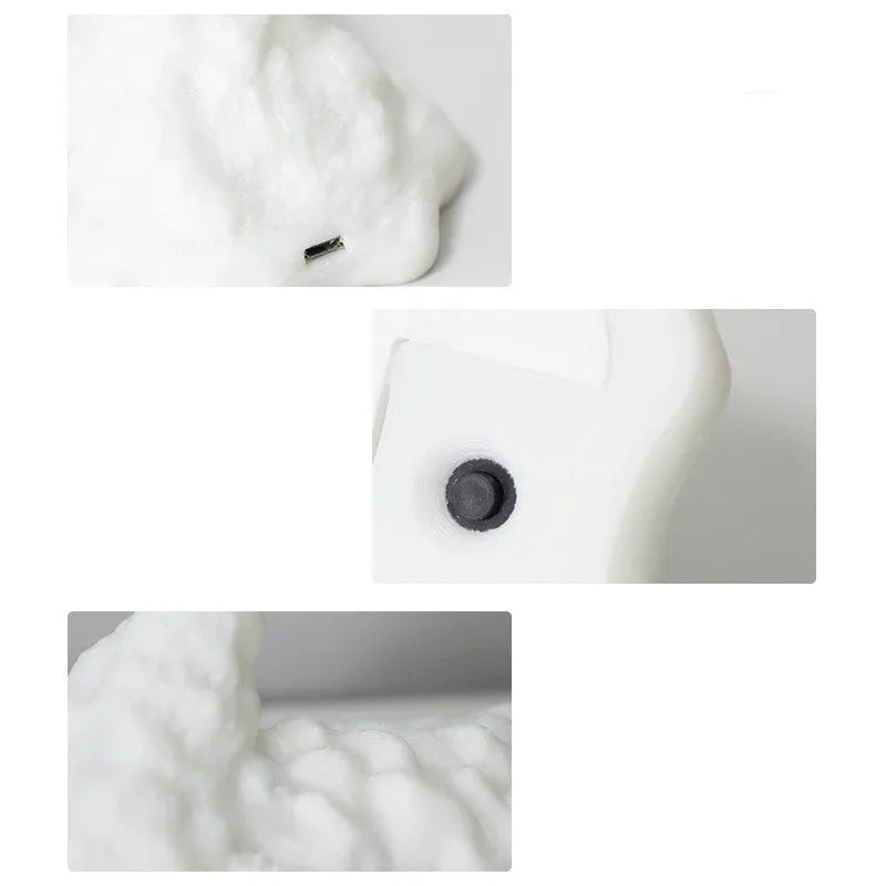 3D printed LED dragon night light with warm glow, biodegradable PLA, rechargeable, blue colour