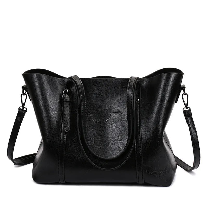 Women's retro messenger bag in European style with large capacity for A4 documents