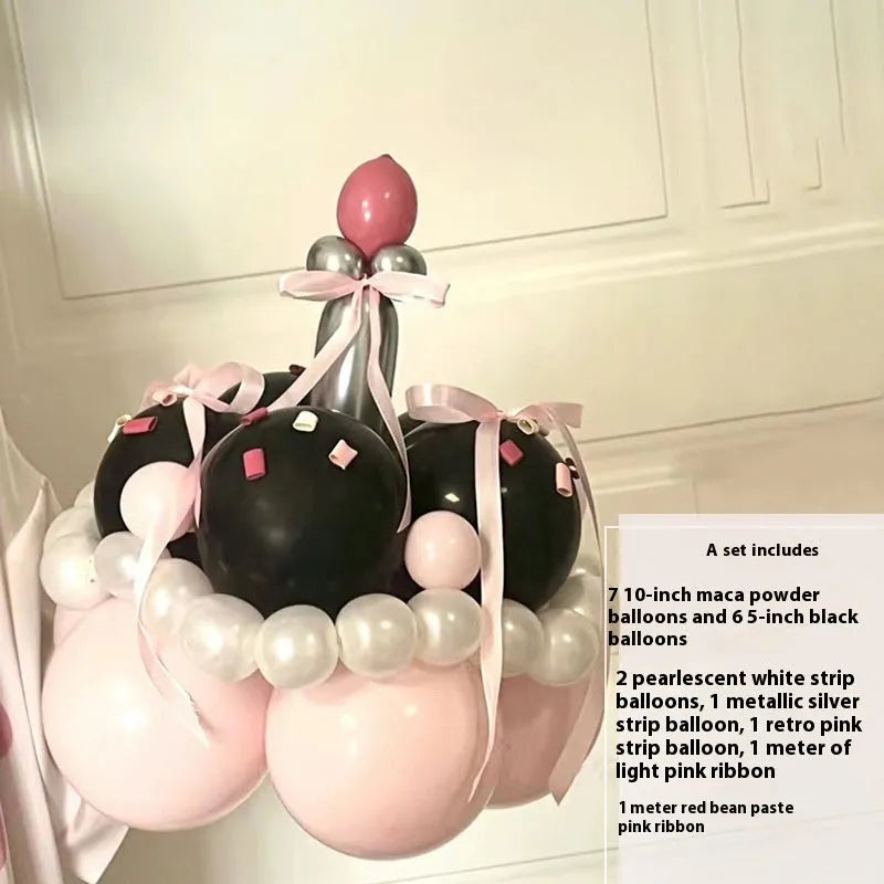 Finished round balloon bouquet DIY set for cake decorations in a choice of ten styles.