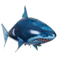 Remote control shark inflatable balloon with infrared controller showing 57-inch length