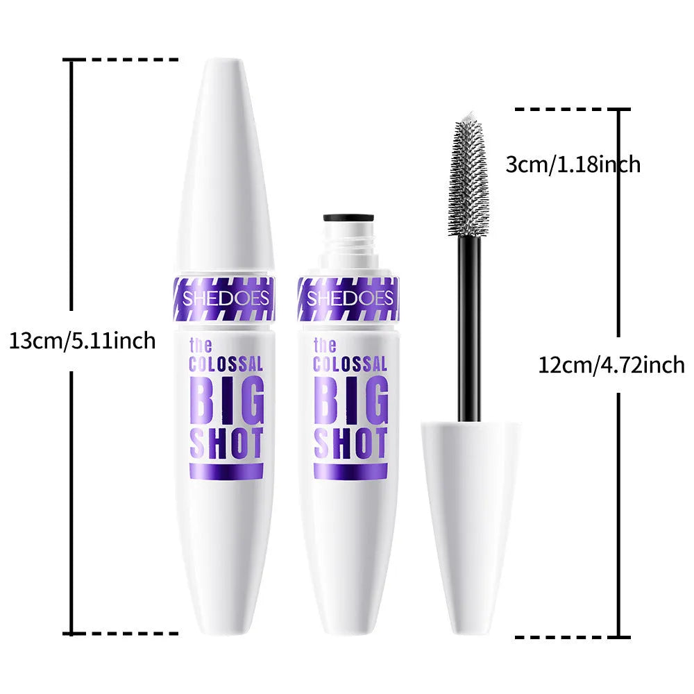 White waterproof curling mascara tube with 10ML quick-drying formula