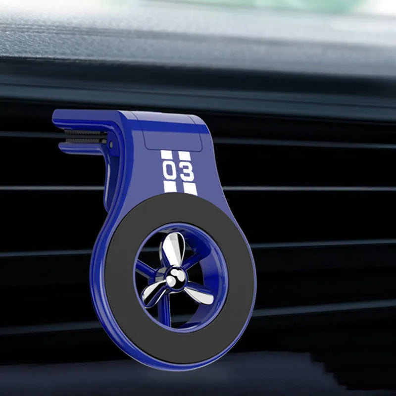 Black magnetic car air vent phone holder with adjustable bracket and fragrance diffuser