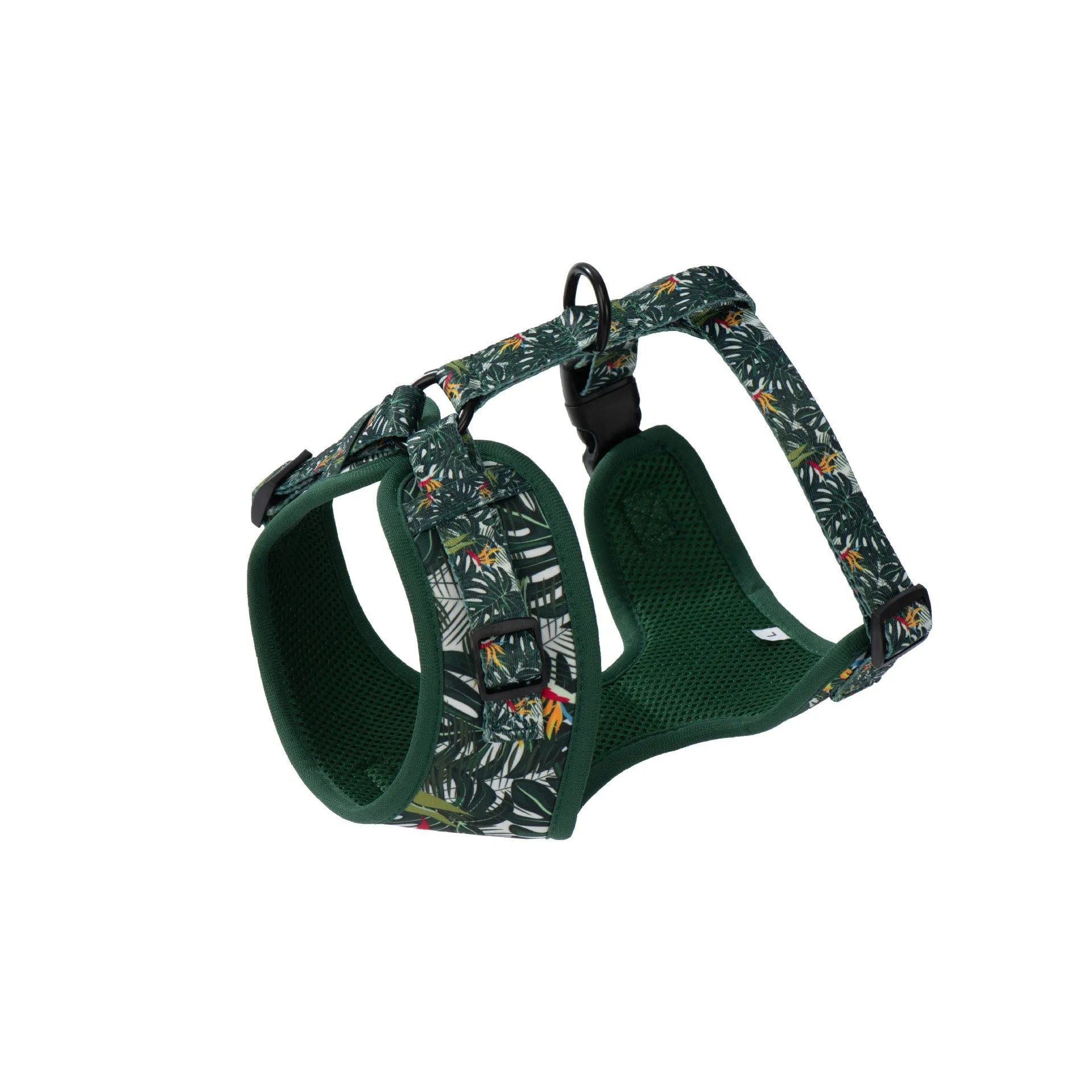 Adjustable cloth dog harness vest set with leash, collar, waste bag, bow tie and bib in six-piece gift package
