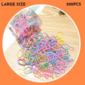 TPU elastic baby hair ties in multicolour assortment with reusable storage container