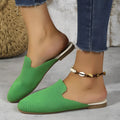 Women's candy colour mesh sandals with round toe and flat rubber sole