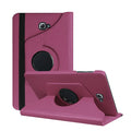 Rotating leather case for T-series tablet showing multiple viewing angles and colour options