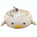 Green chick-shaped cat bed that can be used flat or hung as a hammock for small pets.