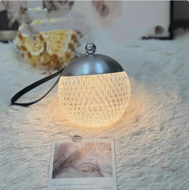 Portable dimmable LED desk lamp with 12cm circular design in multiple colour options