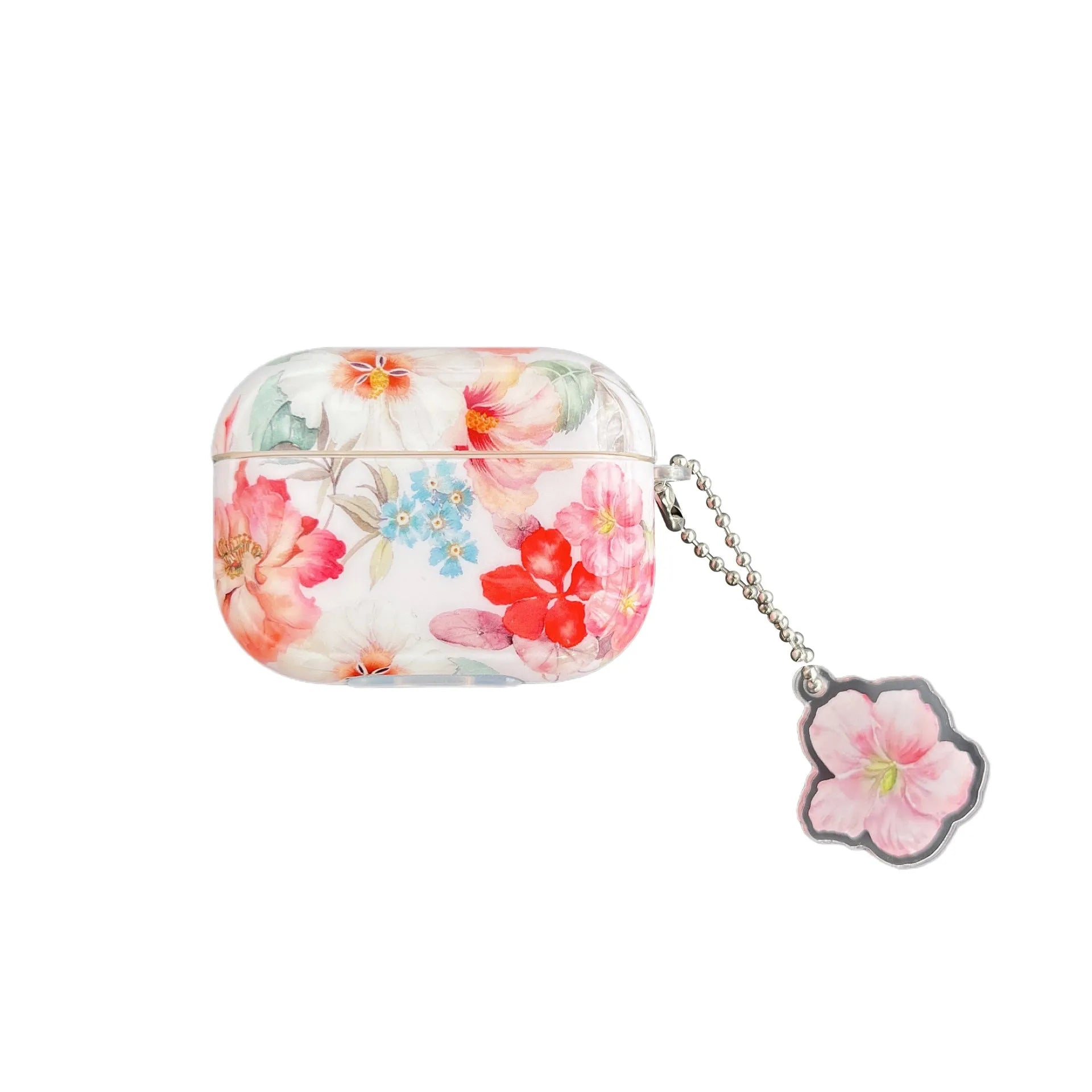 Simple watercolour flower TPU protective cover for Apple AirPods charging case, soft shell design