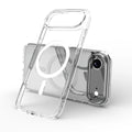 Clear transparent magnetic iPhone 17 AIR case showing TPU composite construction.