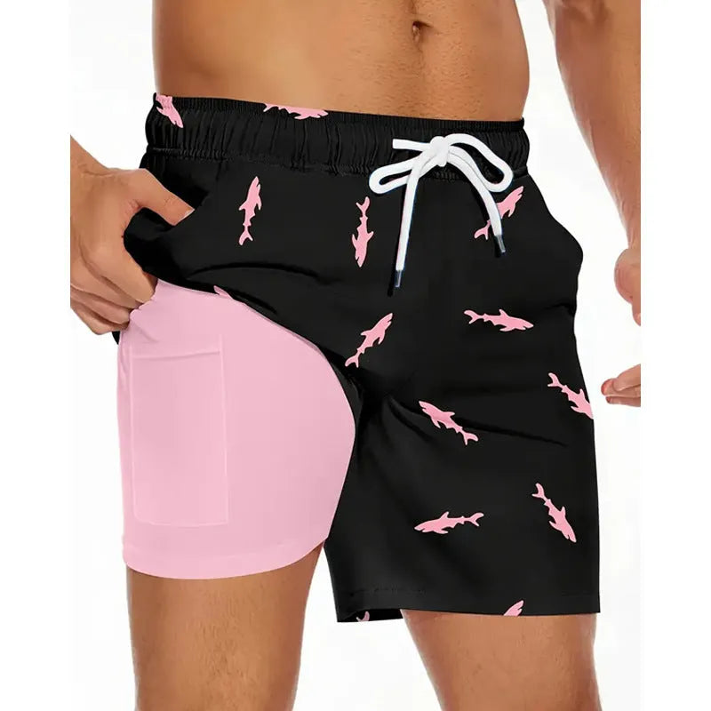 Men's loose-fit polyester beach pants in multiple colours available in sizes from XS to 5XL