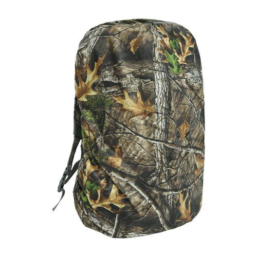 Army green PU material backpack rain cover laid flat, sized for an 80L pack.