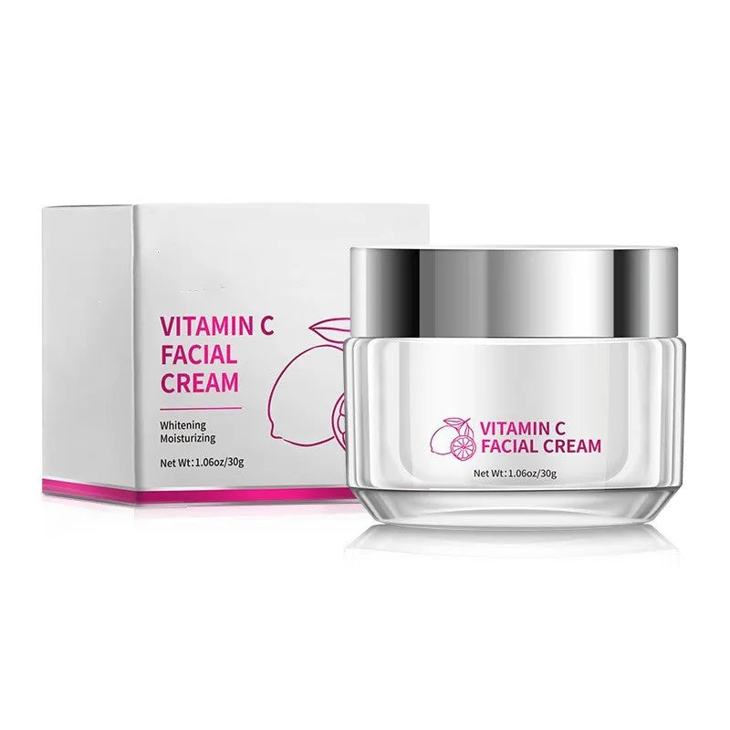 30g Vitamin C face cream pot for universal skin types, showing product dimensions.