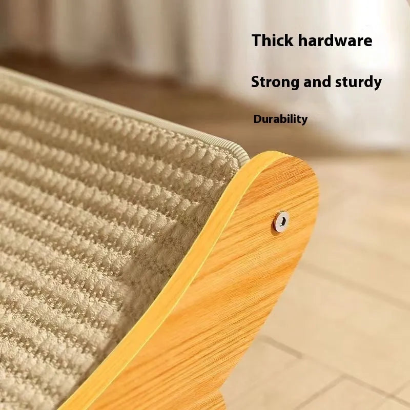A pastoral-style sisal cat scratch board, showing the textured sisal blanket surface, available in large and small sizes.