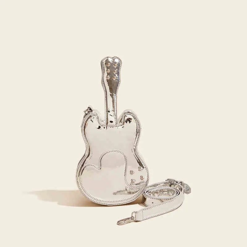 Guitar creative arts design PU leather crossbody shoulder bag in multiple colours