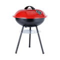 Portable iron barbecue grill oven with 14-inch cooking area for 3-5 people