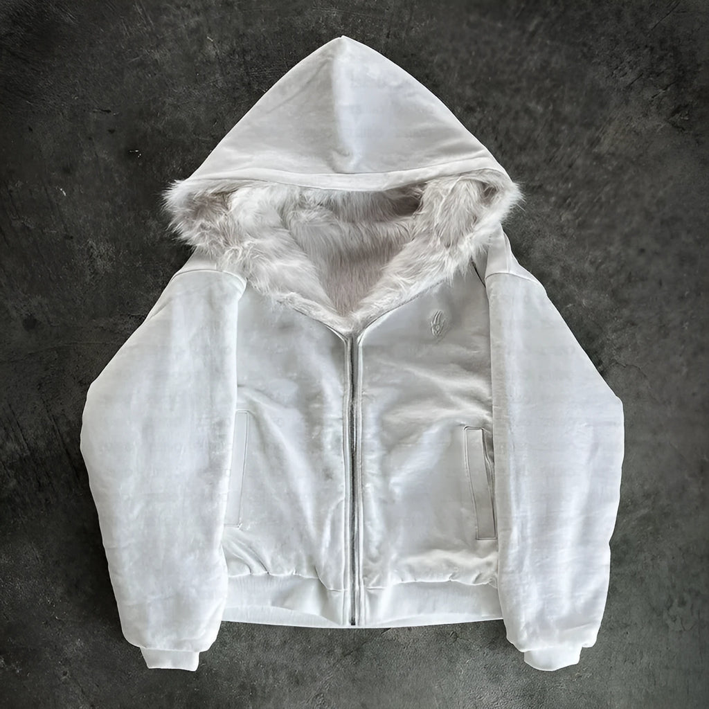 Black or white casual baggy coat with long sleeves and loose cardigan fit