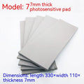 Black and grey plastic light-sensitive mat for photosensitive seal making in pottery, calligraphy and painting