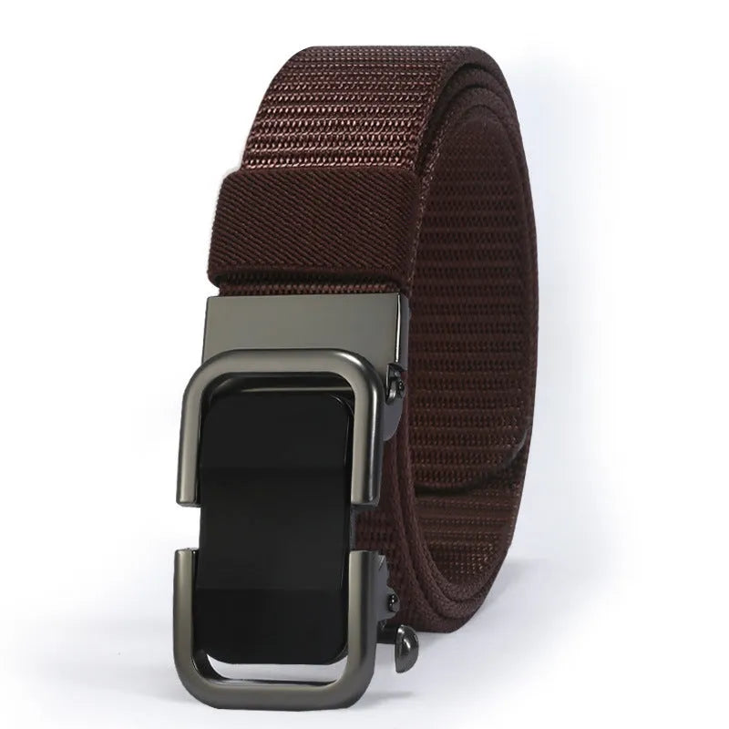 Men's nylon canvas belt with toothless buckle in multiple colour options