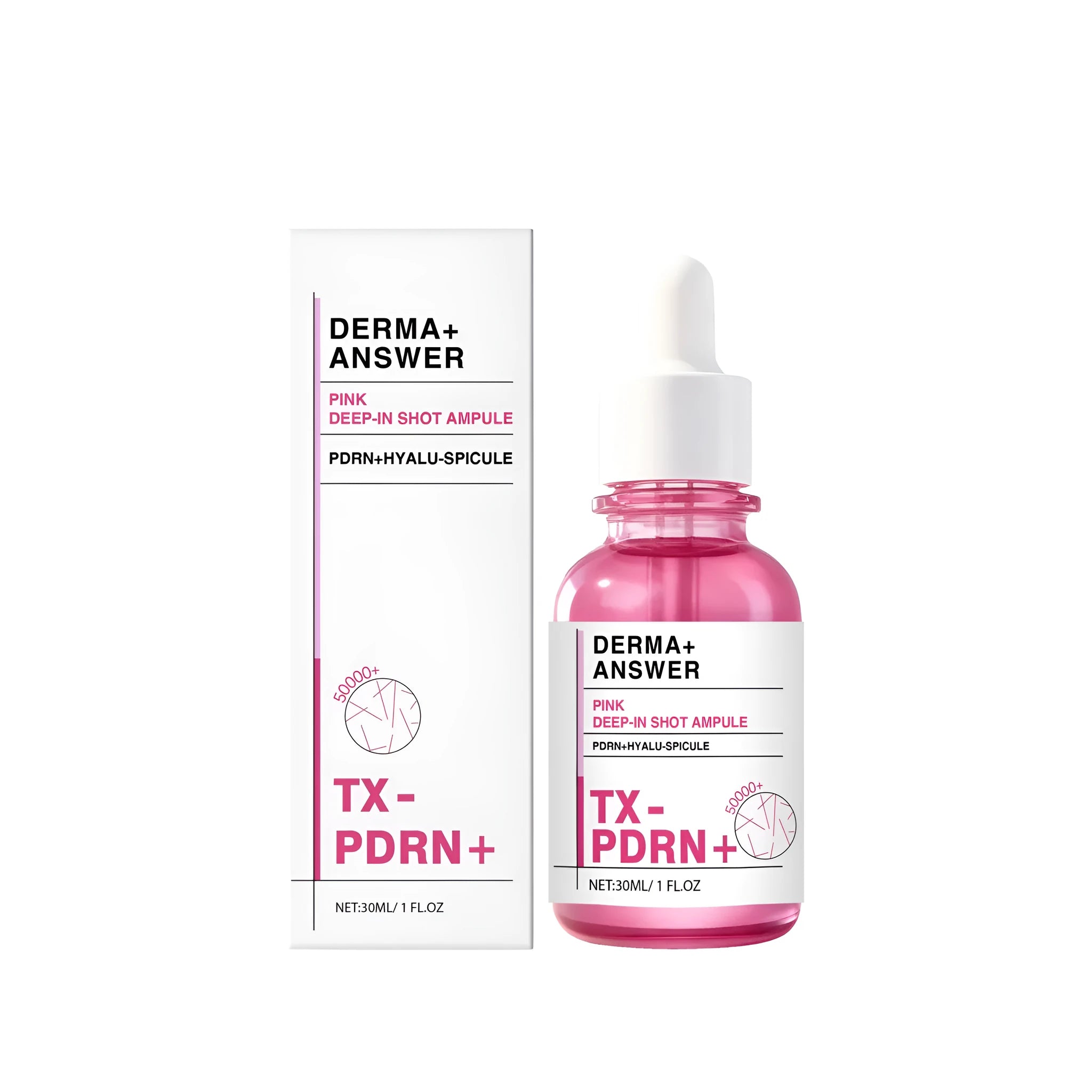 Deep-In Shot Ampule 30ml moisturizing liquid serum bottle with hyaluronic acid and retinol ingredients