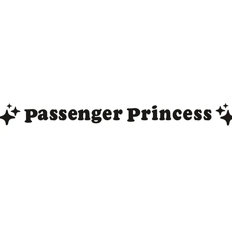 Passenger princess decorative car rearview mirror sticker in multiple colours, size 12.5cm.