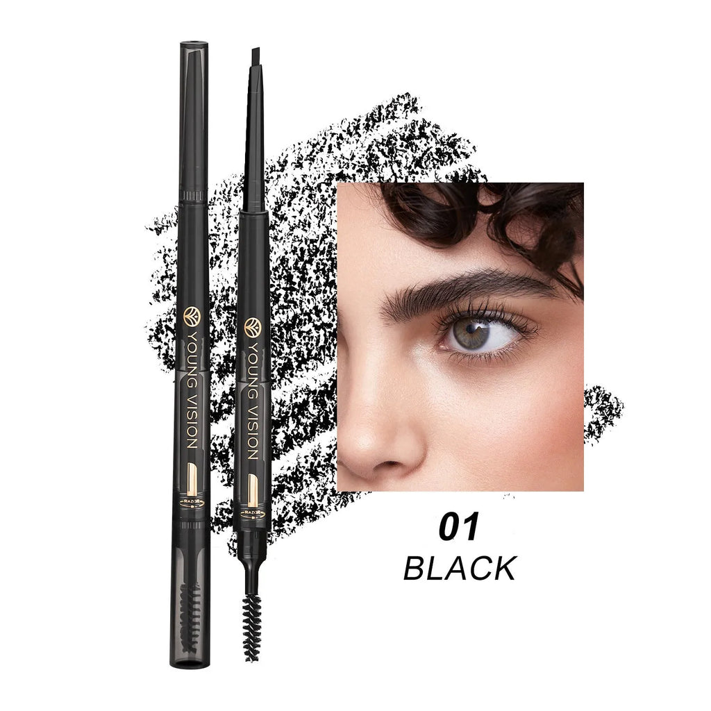 Fog Sense three in one eyebrow pencil in grey shade with waterproof smear-proof formula, 16.5cm long