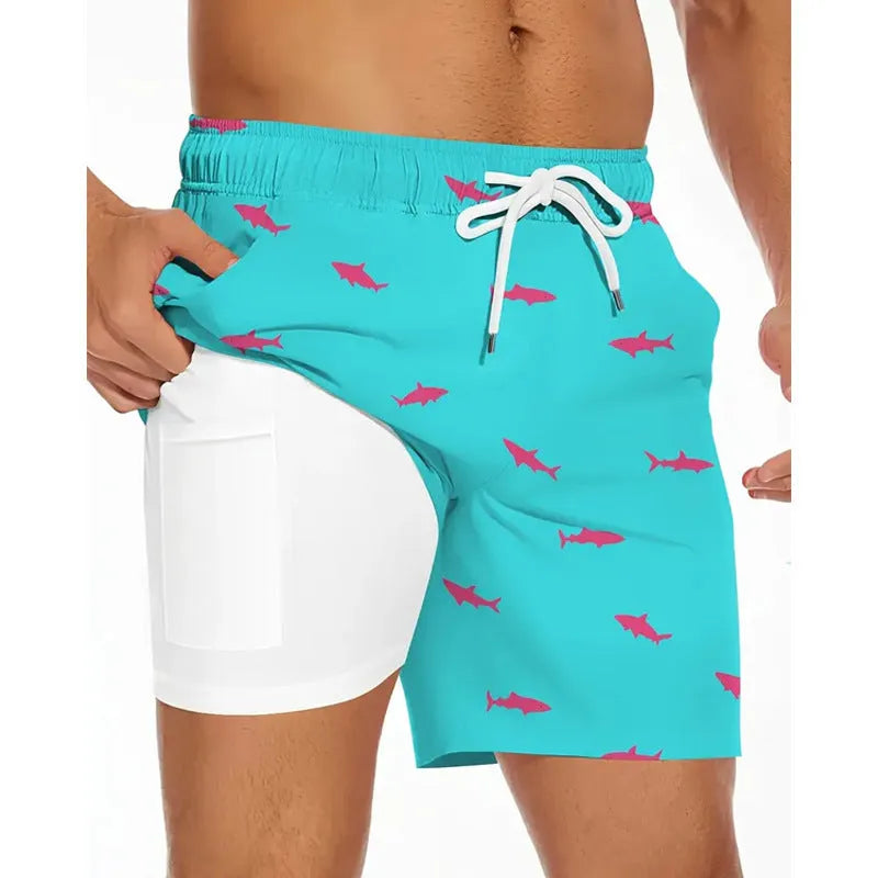 Men's loose-fit polyester beach pants in multiple colours available in sizes from XS to 5XL